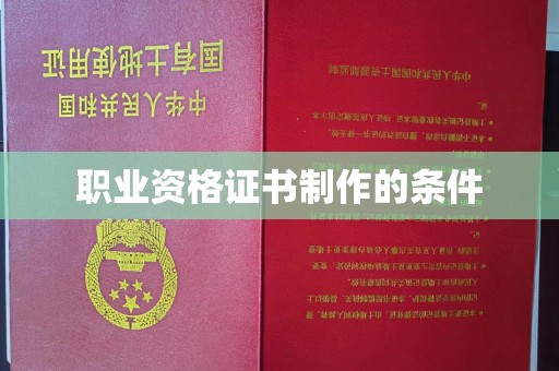 安化职业资格证书制作的条件